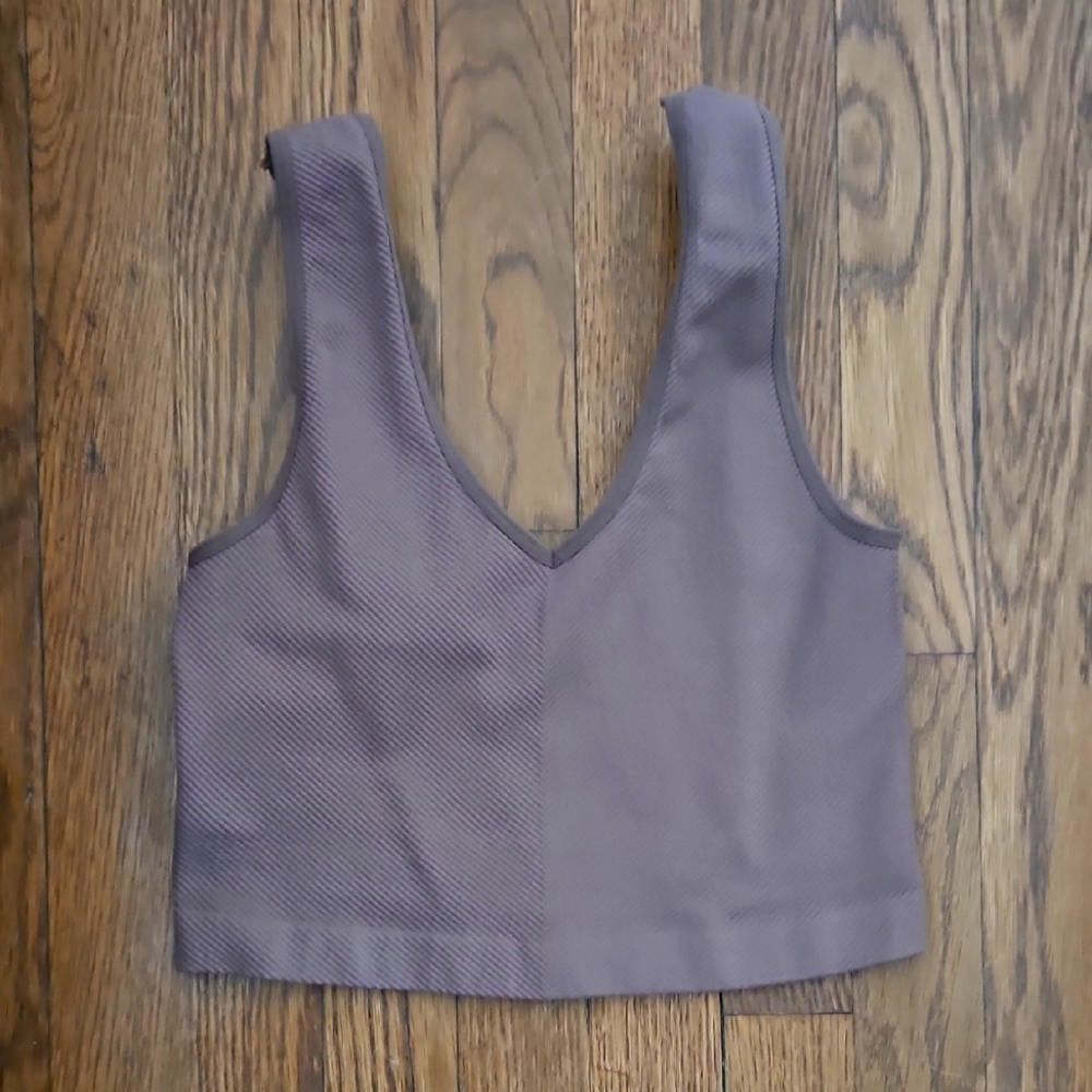 Purple Sleeveless Brami Crop Top